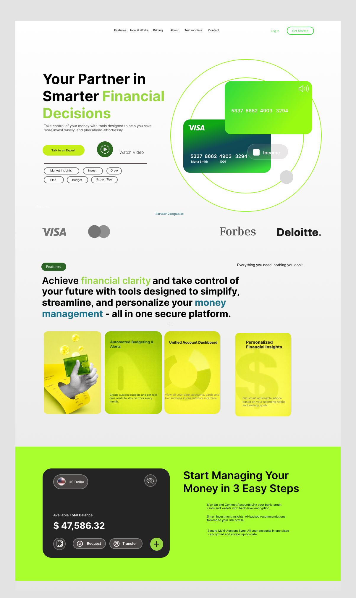 Health Dashboard Visa Card